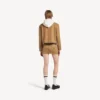 Women’s mini cotton skirt in beige