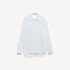Women’s draped back shirt in white