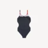 Women’s extreme tie dye swimsuit in black