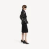 Women’s folded short trench in black