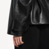 Women’s folded short trench in black