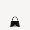 Women’s hourglass handbag xs in black