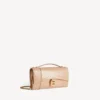 Women’s hourglass pochette with chain in nude