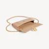 Women’s hourglass pochette with chain in nude
