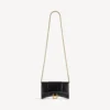 Women’s hourglass wallet on chain in black