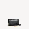 Women’s hourglass wallet on chain in black
