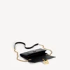 Women’s hourglass wallet on chain in black