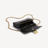 Women’s hourglass wallet on chain in black