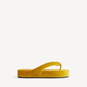 Women’s jet lag thong in mustard