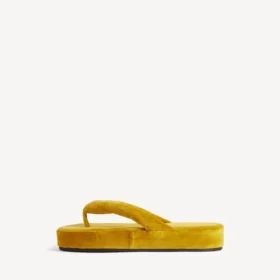 Women’s jet lag thong in mustard