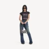 Women’s le cagole shoulder bag xs in silver