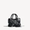 Women’s le city bag small giant studs with rhinestones in black