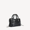 Women’s le city bag small giant studs with rhinestones in black