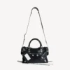 Women’s le city bag small giant studs with rhinestones in black