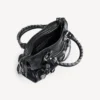 Women’s le city bag small giant studs with rhinestones in black