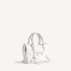 Women’s le city bag small giant studs with rhinestones in optic white