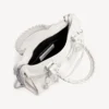 Women’s le city bag small giant studs with rhinestones in optic white