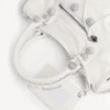 Women’s le city bag small giant studs with rhinestones in optic white