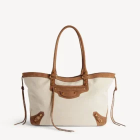 Women’s le city beach tote bag medium in beige/camel