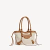 Women’s le city beach tote bag small in beige/camel