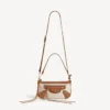 Women’s le city pouch on strap in beige/camel