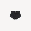 Women’s mini shorts in navy/black overdyed