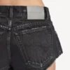 Women’s mini shorts in navy/black overdyed