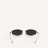 Women’s nano d-frame sunglasses in silver