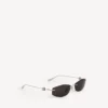 Women’s nano d-frame sunglasses in silver