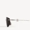 Women’s nano d-frame sunglasses in silver