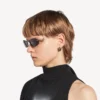 Women’s nano d-frame sunglasses in silver