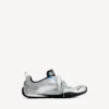 Women’s radar gradient lines sneaker in white/grey/silver/black/blue