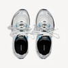 Men’s radar gradient lines sneaker in white/grey/silver/black/blue