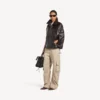 Women’s relaxed cargo pants in beige
