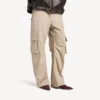 Women’s relaxed cargo pants in beige