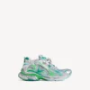 Women’s runner sneaker in grey/green/blue