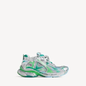 Women’s runner sneaker in grey/green/blue