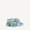 Women’s runner sneaker in grey/green/blue
