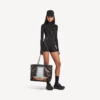 Women’s select tote bag large in black/orange