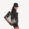 Women’s select tote bag large in black/orange
