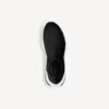 Women’s speed 2.0 recycled knit sneaker with bicolor sole in black/white