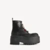 Women’s strike platform bootie with charms in black/multicolor