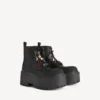 Women’s strike platform bootie with charms in black/multicolor