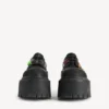 Women’s strike platform derby with charms in black/multicolor
