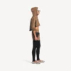 Women’s techwear cropped jacket in camel