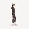 Women’s techwear leggings in khaki brown/neon pink