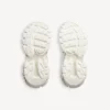 Women’s track bow sneaker in white/pink