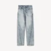Women’s twisted seam jeans in bleach light bleu
