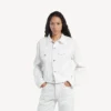 Women’s wings classic boxy jacket in white