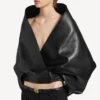 Women’s wrap jacket in black